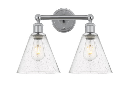 Edison Two Light Bath Vanity in Polished Chrome (405|616-2W-PC-GBC-84)