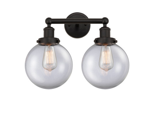 Edison Two Light Bath Vanity in Oil Rubbed Bronze (405|616-2W-OB-G202-8)