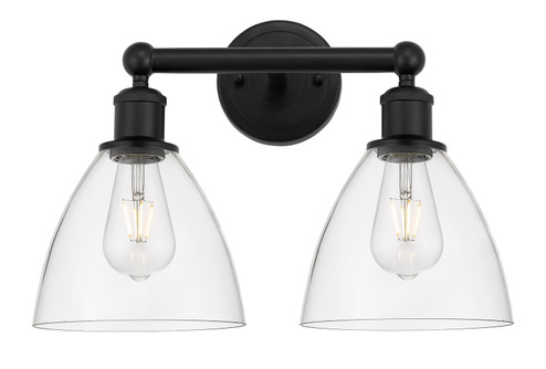 Edison Two Light Bath Vanity in Matte Black (405|616-2W-BK-GBD-752)