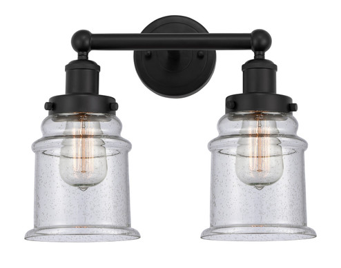 Edison Two Light Bath Vanity in Matte Black (405|616-2W-BK-G184)