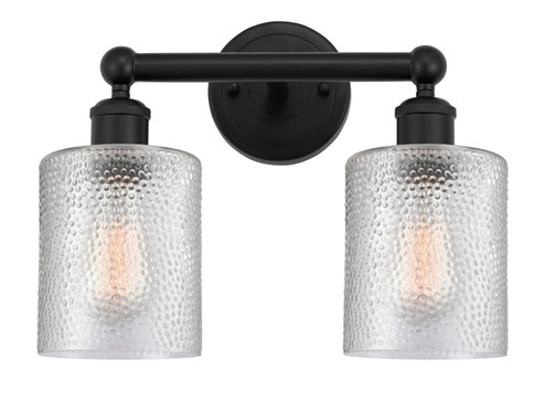 Edison Two Light Bath Vanity in Matte Black (405|616-2W-BK-G112)