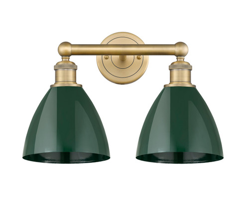Edison Two Light Bath Vanity in Brushed Brass (405|616-2W-BB-MBD-75-GR)