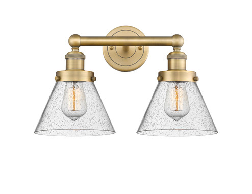 Edison Two Light Bath Vanity in Brushed Brass (405|616-2W-BB-G44)