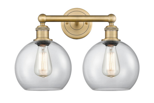Edison Two Light Bath Vanity in Brushed Brass (405|616-2W-BB-G122-8)