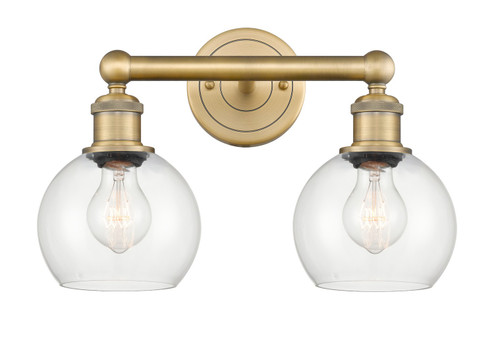 Edison Two Light Bath Vanity in Brushed Brass (405|616-2W-BB-G122-6)