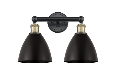 Edison Two Light Bath Vanity in Black Antique Brass (405|616-2W-BAB-MBD-75-BK)