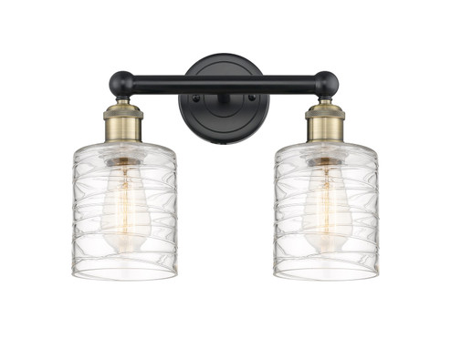 Edison Two Light Bath Vanity in Black Antique Brass (405|616-2W-BAB-G1113)