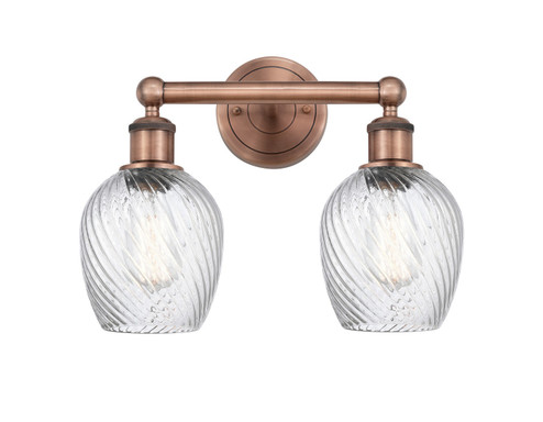 Edison Two Light Bath Vanity in Antique Copper (405|616-2W-AC-G292)
