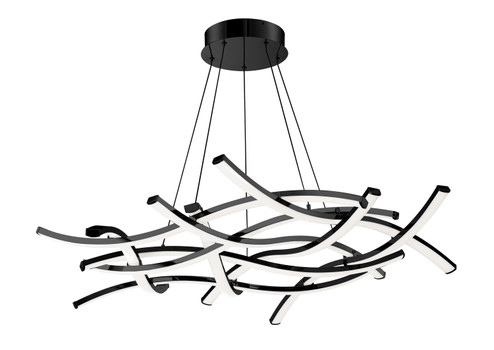 Divergence LED Chandelier in Black (34|PD-60944-BK)