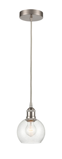 Edison One Light Mini Pendant in Brushed Satin Nickel (405|616-1P-SN-G124-6)