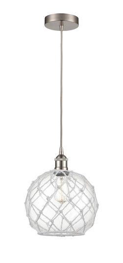 Edison LED Mini Pendant in Brushed Satin Nickel (405|616-1P-SN-G122-10RW-LED)