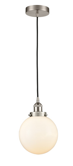 Edison LED Mini Pendant in Brushed Satin Nickel (405|616-1PH-SN-G201-8-LED)