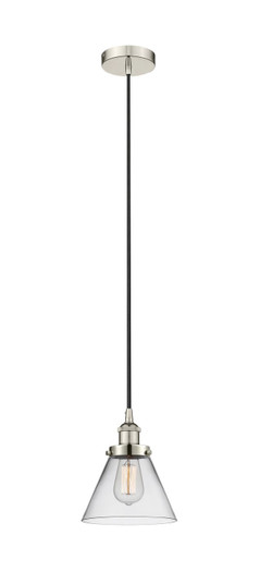 Edison One Light Mini Pendant in Polished Nickel (405|616-1PH-PN-G42)