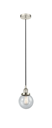 Edison LED Mini Pendant in Polished Nickel (405|616-1PH-PN-G204-6-LED)