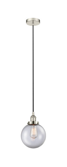 Edison LED Mini Pendant in Polished Nickel (405|616-1PH-PN-G202-8-LED)
