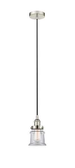 Edison One Light Mini Pendant in Polished Nickel (405|616-1PH-PN-G182S)