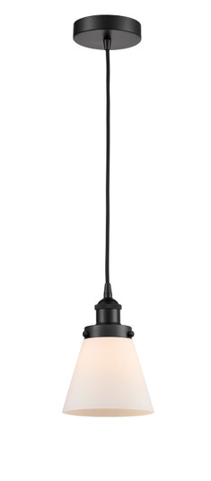 Edison One Light Mini Pendant in Matte Black (405|616-1PH-BK-G61)