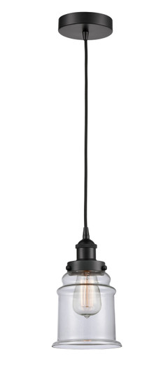 Edison One Light Mini Pendant in Matte Black (405|616-1PH-BK-G182)