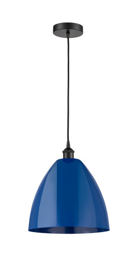 Edison One Light Mini Pendant in Matte Black (405|616-1P-BK-MBD-12-BL)