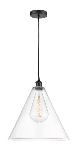 Edison One Light Pendant in Matte Black (405|616-1P-BK-GBC-162)