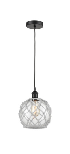 Edison One Light Mini Pendant in Matte Black (405|616-1P-BK-G122-8RW)