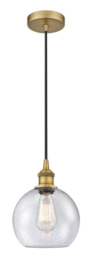 Edison One Light Mini Pendant in Brushed Brass (405|616-1P-BB-G124-8)