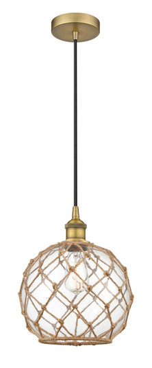 Edison One Light Mini Pendant in Brushed Brass (405|616-1P-BB-G122-10RB)