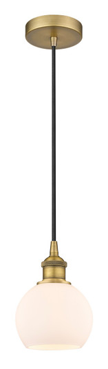 Edison One Light Mini Pendant in Brushed Brass (405|616-1P-BB-G121-6)