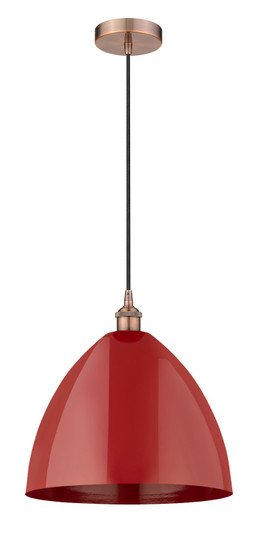 Edison One Light Mini Pendant in Antique Copper (405|616-1P-AC-MBD-16-RD)
