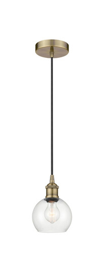Edison One Light Mini Pendant in Antique Brass (405|616-1P-AB-G122-6)