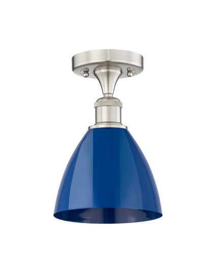 Edison One Light Semi-Flush Mount in Satin Nickel (405|616-1F-SN-MBD-75-BL)