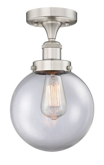 Edison One Light Semi-Flush Mount in Brushed Satin Nickel (405|616-1F-SN-G202-8)