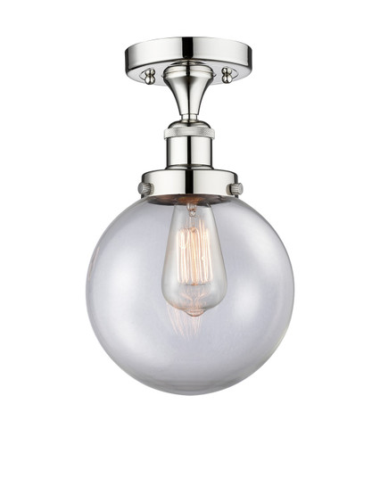 Edison One Light Semi-Flush Mount in Polished Chrome (405|616-1F-PC-G202-8)