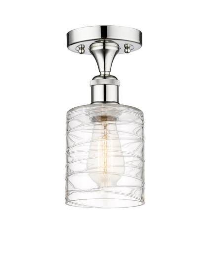 Edison One Light Semi-Flush Mount in Polished Chrome (405|616-1F-PC-G1113)
