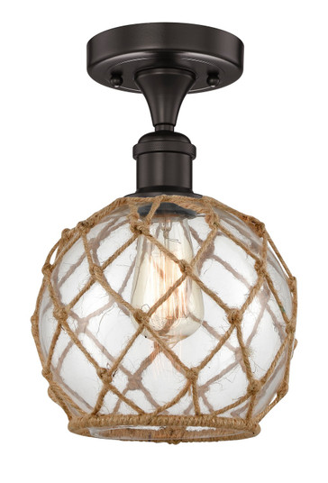 Edison One Light Semi-Flush Mount in Oil Rubbed Bronze (405|616-1F-OB-G122-8RB)