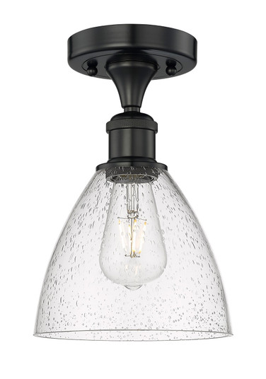 Edison One Light Semi-Flush Mount in Matte Black (405|616-1F-BK-GBD-754)