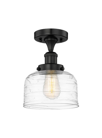Edison One Light Semi-Flush Mount in Matte Black (405|616-1F-BK-G713)