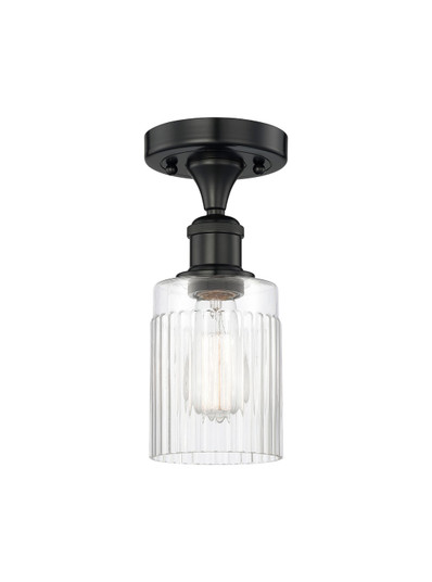 Edison One Light Semi-Flush Mount in Matte Black (405|616-1F-BK-G342)