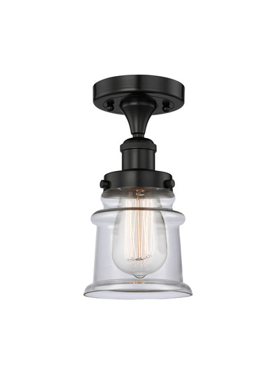 Edison One Light Semi-Flush Mount in Matte Black (405|616-1F-BK-G182S)