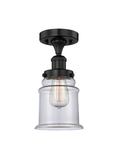 Edison One Light Semi-Flush Mount in Matte Black (405|616-1F-BK-G182)