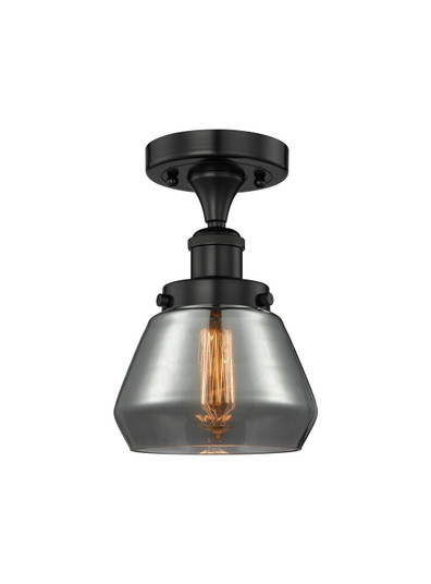 Edison One Light Semi-Flush Mount in Matte Black (405|616-1F-BK-G173)