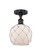Edison One Light Semi-Flush Mount in Matte Black (405|616-1F-BK-G121-8RW)