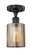 Edison One Light Semi-Flush Mount in Matte Black (405|616-1F-BK-G116)