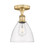 Edison One Light Semi-Flush Mount in Brushed Brass (405|616-1F-BB-GBD-752)