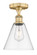Edison One Light Semi-Flush Mount in Brushed Brass (405|616-1F-BB-GBC-82)