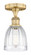 Edison One Light Semi-Flush Mount in Brushed Brass (405|616-1F-BB-G442)