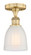 Edison One Light Semi-Flush Mount in Brushed Brass (405|616-1F-BB-G441)