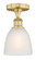 Edison One Light Semi-Flush Mount in Brushed Brass (405|616-1F-BB-G381)