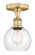 Edison One Light Semi-Flush Mount in Brushed Brass (405|616-1F-BB-G122-6)