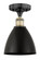 Edison One Light Semi-Flush Mount in Black Antique Brass (405|616-1F-BAB-MBD-75-BK)